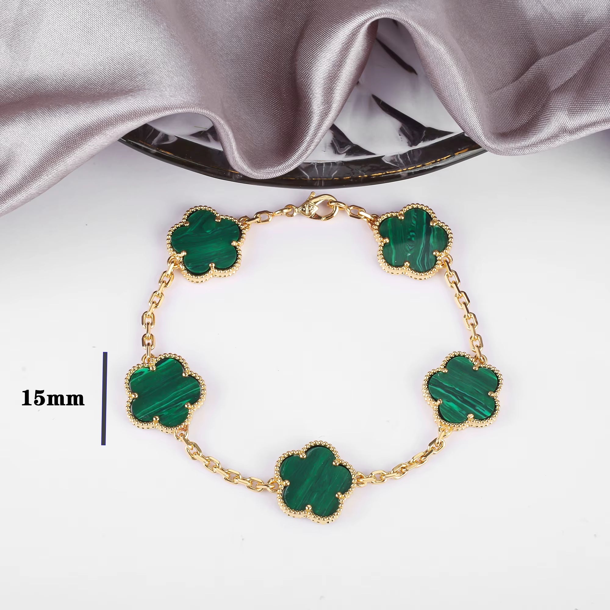 7 Colors Classic Simple Five-Leaf Flower Pendant Necklace Natural Stones Clover Choker Chain for Women Party Daily Wear Jewelry