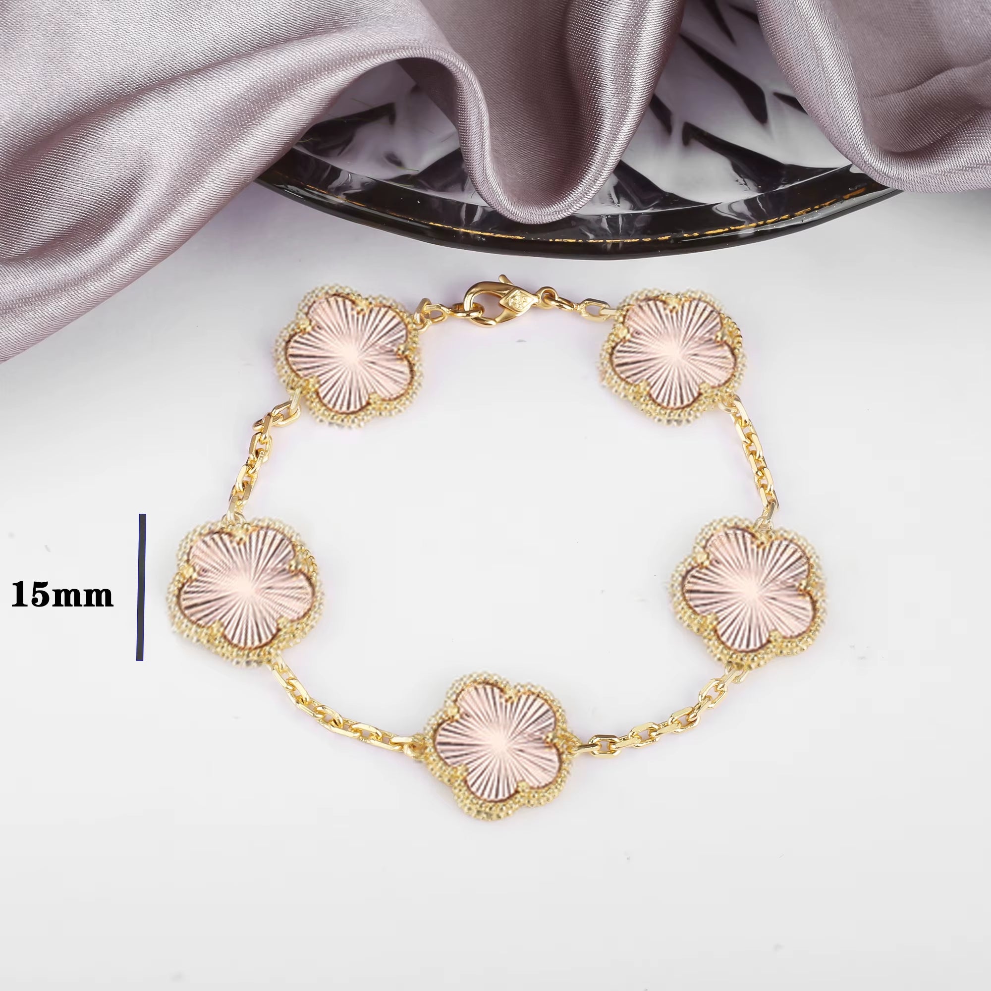 7 Colors Classic Simple Five-Leaf Flower Pendant Necklace Natural Stones Clover Choker Chain for Women Party Daily Wear Jewelry