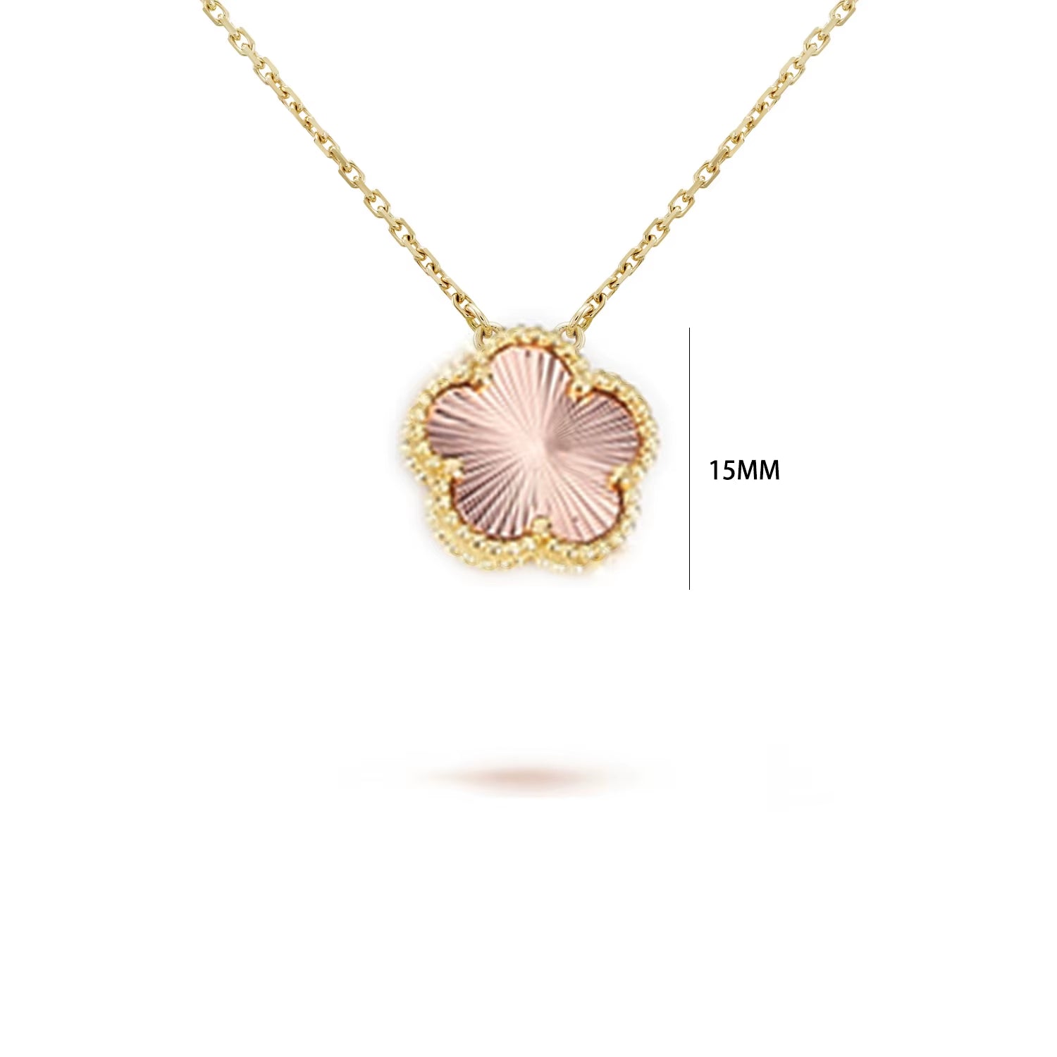 7 Colors Classic Simple Five-Leaf Flower Pendant Necklace Natural Stones Clover Choker Chain for Women Party Daily Wear Jewelry