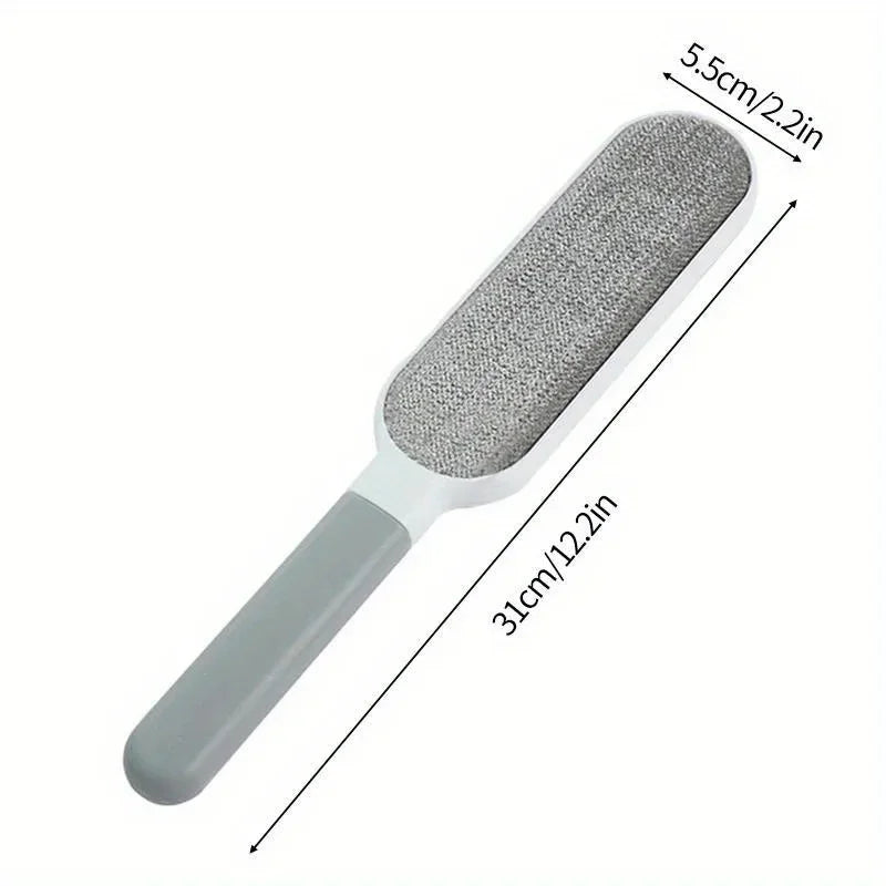 Reusable Dust Removal Brush, Double-Sided Pet Hair Remover, Manual Electrostatic Adhesive Brush, Durable Polypropylene Material