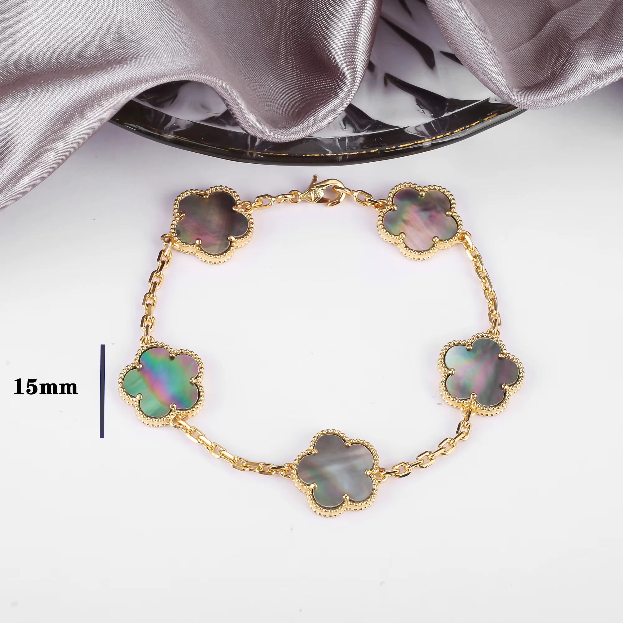 7 Colors Classic Simple Five-Leaf Flower Pendant Necklace Natural Stones Clover Choker Chain for Women Party Daily Wear Jewelry