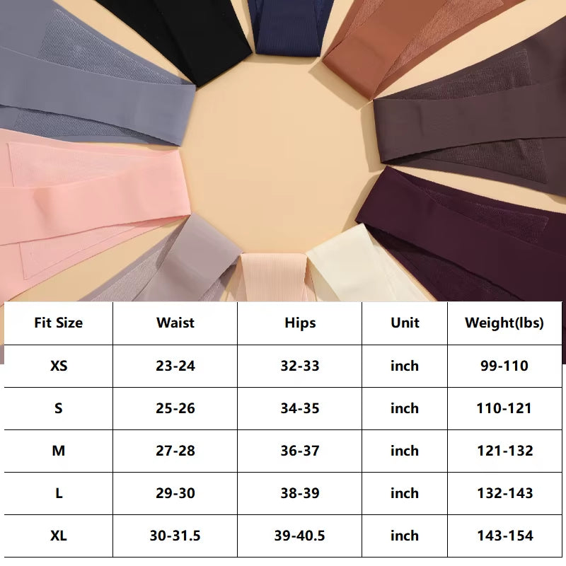 4Pcsset Seamless Ultra-Thin Underwear Women Sexy Thin Belt Panties Female High Stretch Thongs Girls Breathable G-String Lingerie