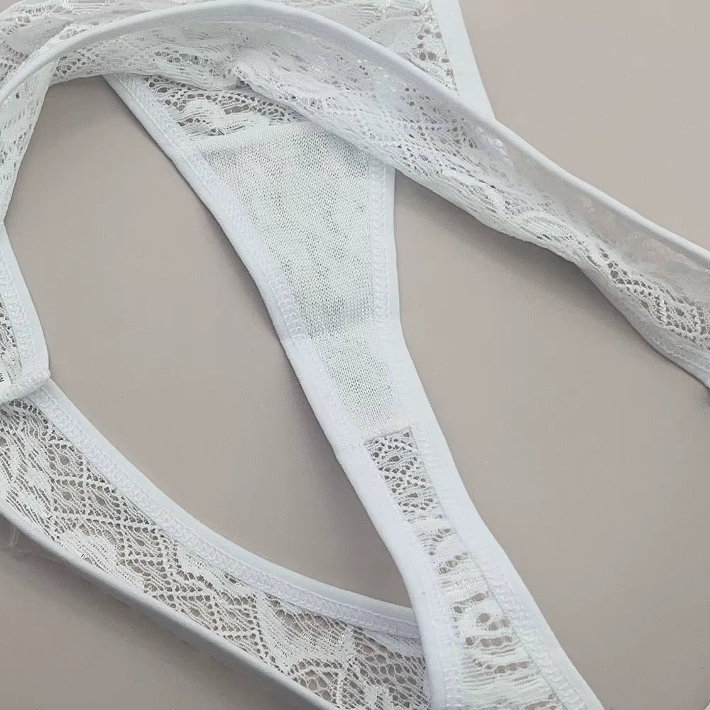 5Pcs Lace Thongs Woman Underwear Lingerie for Women T-Back Ladies Transparent G-String Girls Panties